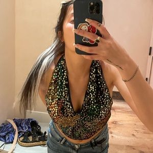 Brand new. Too tight in my breast area.